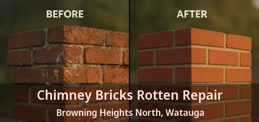 Chimney Bricks Rotten Repair Browning Heights North, Watauga - TX