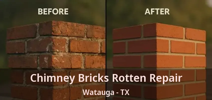 Chimney Bricks Rotten Repair Watauga - TX